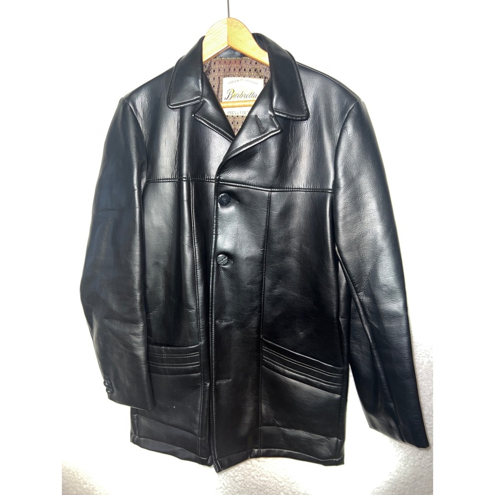 Burbretta town & country wind and weather proofed leather jacket size medium